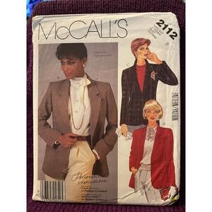 McCalls Sewing pattern 2112 Women's blazer  jacket Sz 8